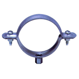 Collier descente gouttière acier pré-galva embase 7/150 avec pattes à vis diamètre 80 mm (x 25)