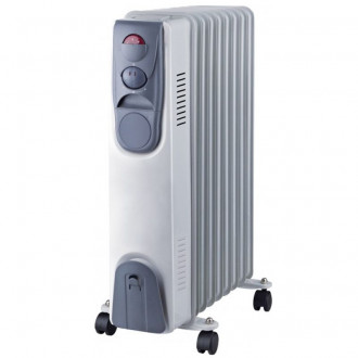 Radiateur bain d'huile  2000w niklas 230v 3 puissances de chauffe - thermostat - corps metal verni