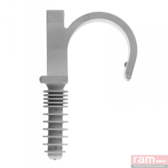 Seau 100 ramclip gris simple 16mm pour gaines souples