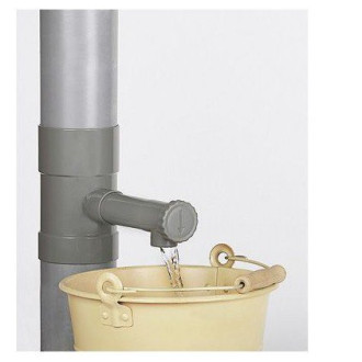 Récupérateur eau de pluie 100 mm gris Ose