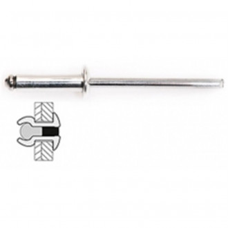 Rivets Alu / Alu Tete Plate - 4.8 x 14 mm