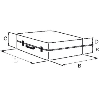 Valise aluminium lisse SAM OUTILLAGE double plateaux - TVU-4