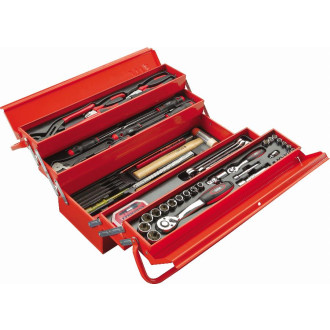 Caisse à outil métallique + 113 Outils maintenance SAM OUTILLAGE - CP-113BOX