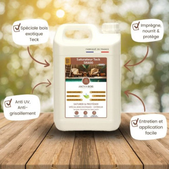 Saturateur Teck SK600 - Mat, Incolore, Teinté - Terrasse et salon de jardin - Conditionnement au choix  Saturateur Teck SK600 - Mat, Incolore, Teinté - Terrasse et salon de jardin - Conditionnement au choix