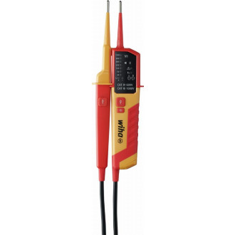 Testeur de tension et de continuité WIHA 121 000 V AC CAT IV + 2x piles AAA incluses - 45216
