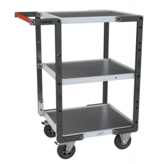 Servante FLAT-PACK™ 3 plateaux tôle 550 x 500 mm roues CC 250 kg - 884720312