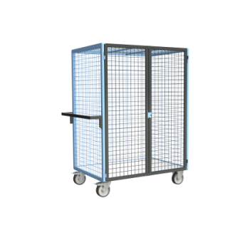 Servante grillagée 4 côtés verrouillable plateau bois 1200 x 800 mm 500 kg - 880725233