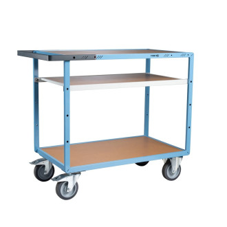 Servante mécano-soudée 3 plateaux médium 1000 x 600 mm roues TPE 400 kg - 880702242