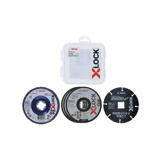 Set de 5 disques de coupe et de ponçage pour meuleuse bosch x-lock - ø 125 mm (2 608 619 374)