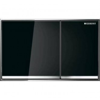 Plaque de déclenchement geberit sigma 60 double touche verre noir