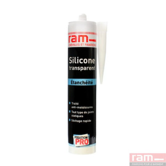 Mastic Silicone sanitaire transparent 300ml - 63621