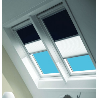 Store duo occultant marine + plissé blanc DFD VELUX