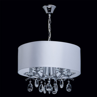 Suspension chromée elegance 5 ampoules 74 cm