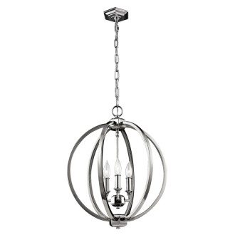 Suspension corinne, medium, nickel poli, 3 éclairages