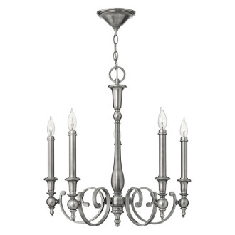 Suspension yorktown, nickel brossé, 5 ampoules