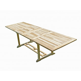 Table de jardin en teck batan 10/12 places