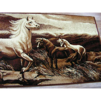 Tapis tapisserie - chevaux 100x210 cm