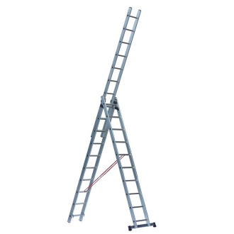 Echelle semi professionnelle transformable 3 plans - Nombre d'échelons au choix