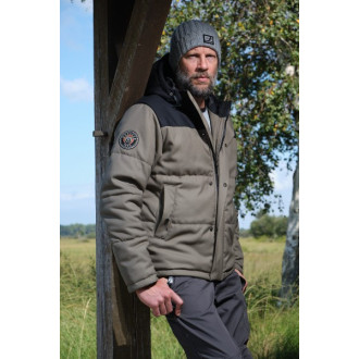 Gilet bosseur bear - kaki/noir - l - 11724-009