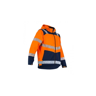 Veste haute-visibilité Cible - Softshell 3 couches - Orange/Marine - T3 M - LMA - 2266 T3