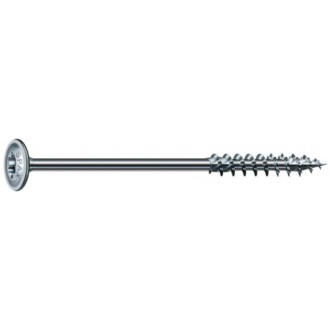 Vis à tête disque wirox filetage partiel torx zingué blanc grande longueur, ø 8 mm, longueur 240 mm, boîte de 50 Vis à tête disque wirox filetage partiel torx zingué blanc grande longueur, ø 8 mm, longueur 240 mm, boîte de 50