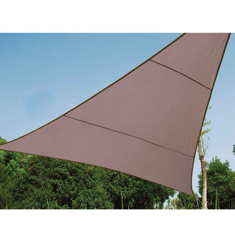 Toile d'ombrage triangulaire couleur taupe 5x5x5m
