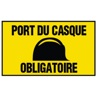 Panneau Port du casque obligatoire NOVAP - 300 x 200 mm - 4304342