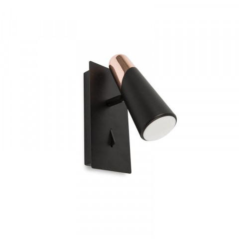 Aplique murale cuivre noir lao 1 ampoule
