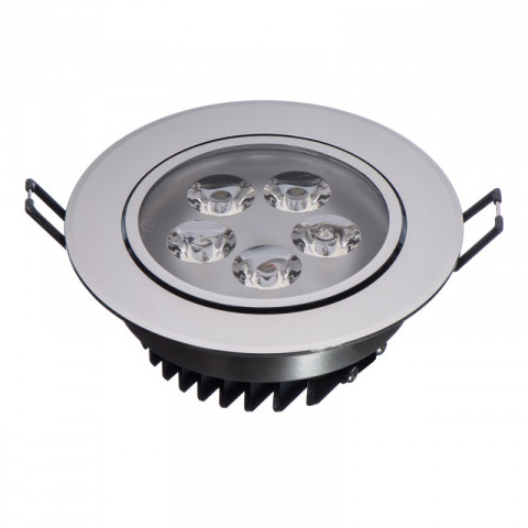 Plafonnier chromé techno 5 ampoules 4 cm