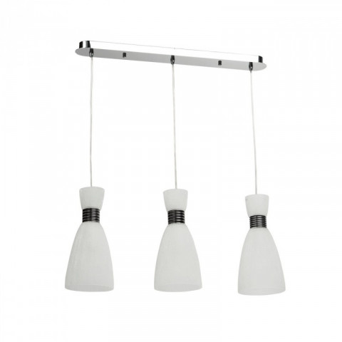 Chandelier chromé megapolis 3 ampoules 74 cm