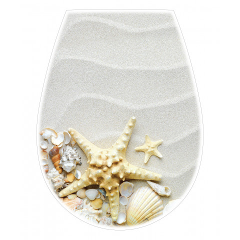 Abattant wc motif coquillage polypropylène