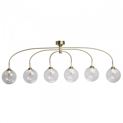 Plafonnier laiton loft 6 ampoules 56 cm