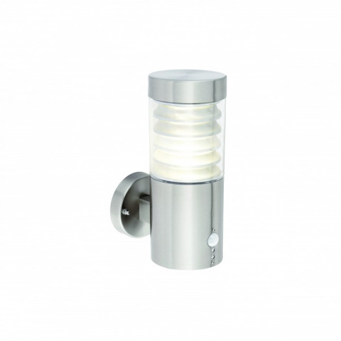 Applique equinox led avec détecteur, acier inoxydable et polycarbonate