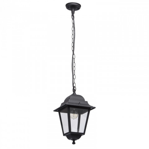 Plafonnier d'extérieur noir street 1 ampoule 100 cm