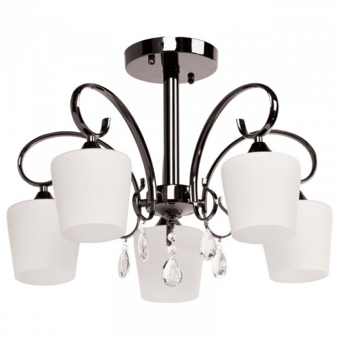 Plafonnier chromé megapolis 5 ampoules 38 cm