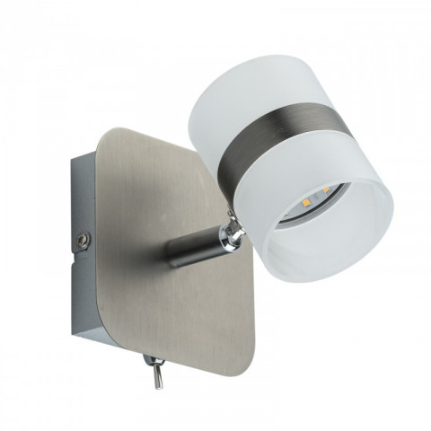 Spot argenté techno 1 ampoule 13 cm