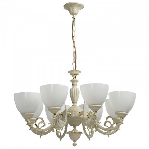 Chandelier beige classic 8 ampoules 83 cm