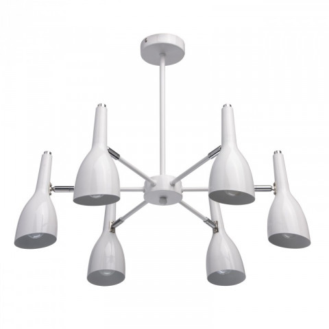 Plafonnier blanc techno 6 ampoules 40 cm
