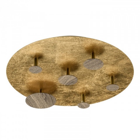 Plafonnier doré techno   8 cm