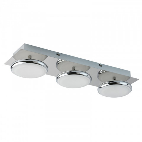 Plafonnier chromé techno 3 ampoules 9 cm