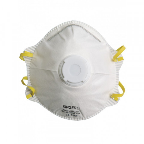 10 masques filtrants singer anti particules solides et liquides elastique de serrage ffp1d a valve