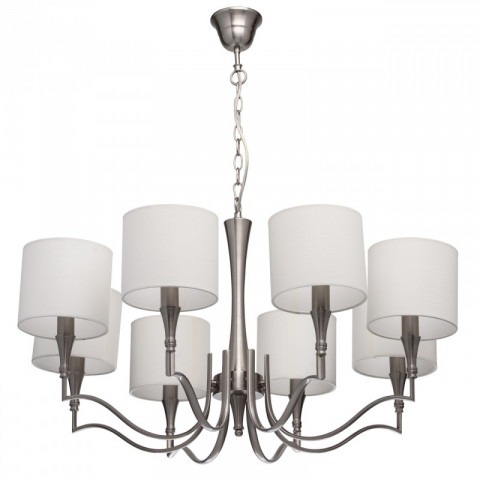 Chandelier gris elegance 8 ampoules 83 cm