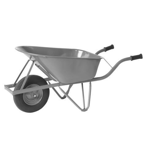 Brouette renforcée, 1 roue pneumatique, capacité 80 litres