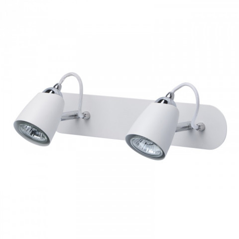 Spot blanc techno 2 ampoules 14 cm