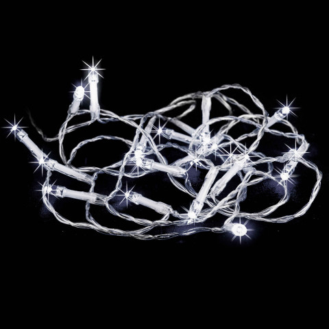 Guirlande de noel 10 led blanches 1mètre