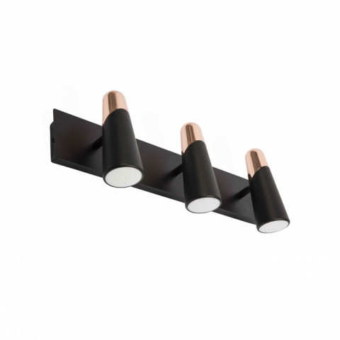 Aplique murale cuivre noir lao 3 ampoules