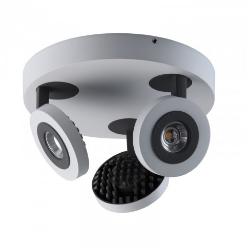 Spot blanc techno 3 ampoules 23.5 cm