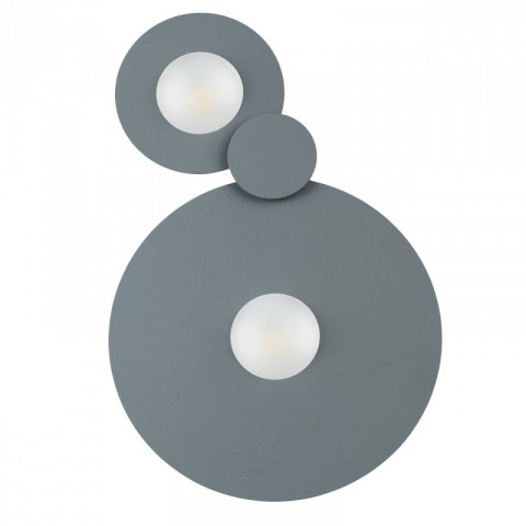 Plafonnier gris techno 2 ampoules 3.5 cm