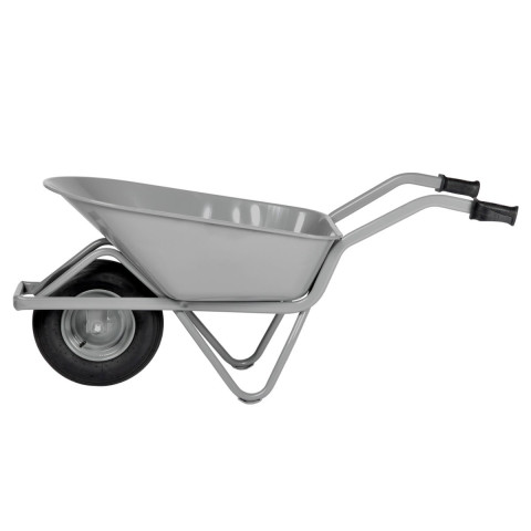 Brouette de chantier très robuste, roue pneumatique, capacité 80 litres