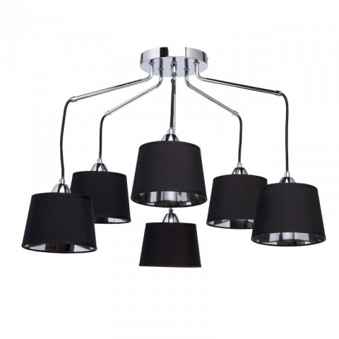 Suspension chromée megapolis 6 ampoules 50 cm